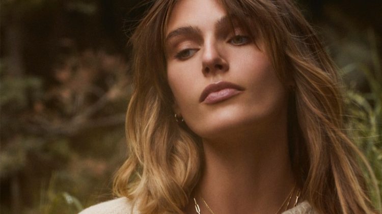 Madison Headrick Enchants Outdoors for Logan Hollowell Jewelry Madison Headrick poses for Logan Hollowell Jewelry. Photo: Adam Franzino