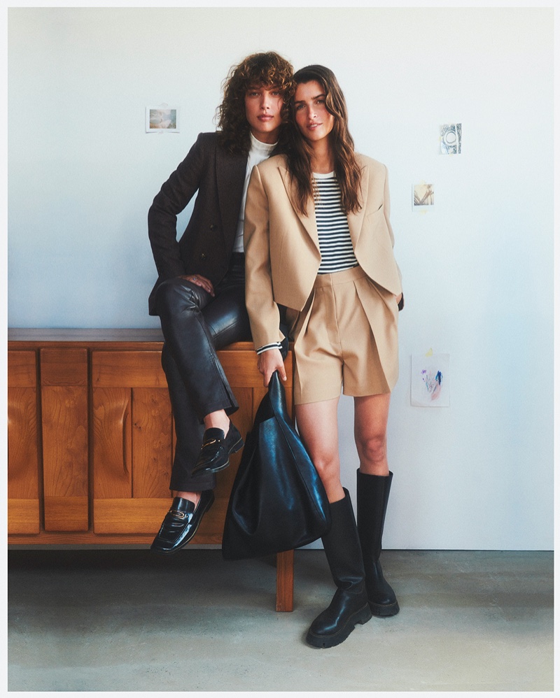 Gigi Ringel and Eeva Lioni front Mango This is Family fall-winter 2021 campaign.