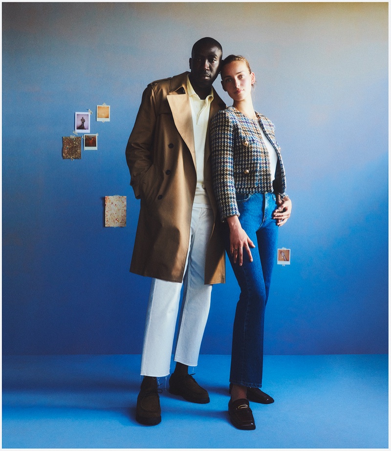 Couple Julia Bergshoeff and Camille Tanoh star in Mango This is Family fall-winter 2021 campaign.