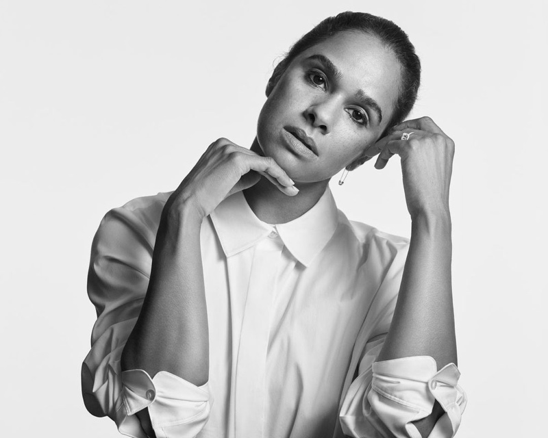 Misty Copeland poses for Theory Fall 2021 In Pursuit of Tomorrow campaign.