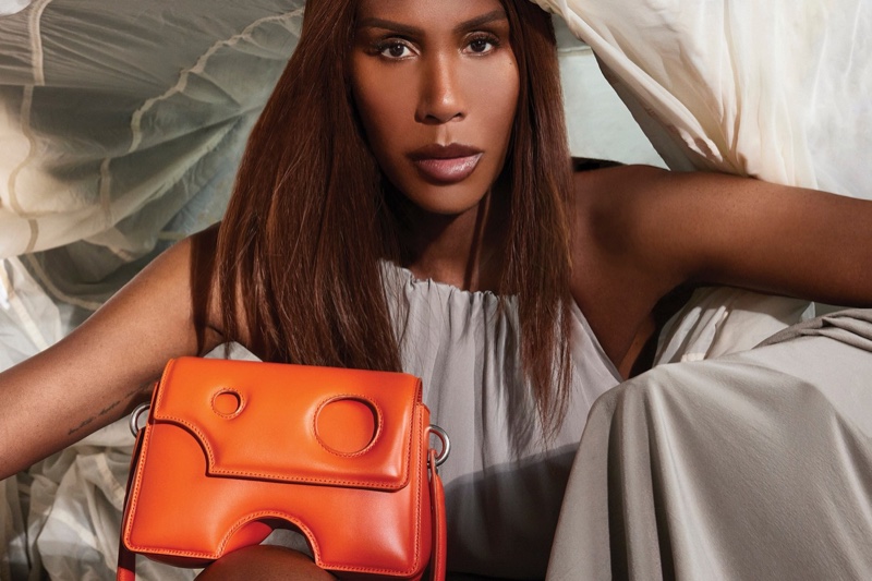 DJ Honey Dijon stars in Off-White Burrow bag fall-winter 2021 campaign.