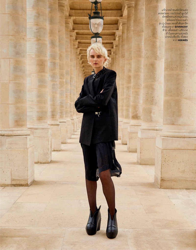 Oliwia Lis Poses in Cool Street Style for ELLE Thailand