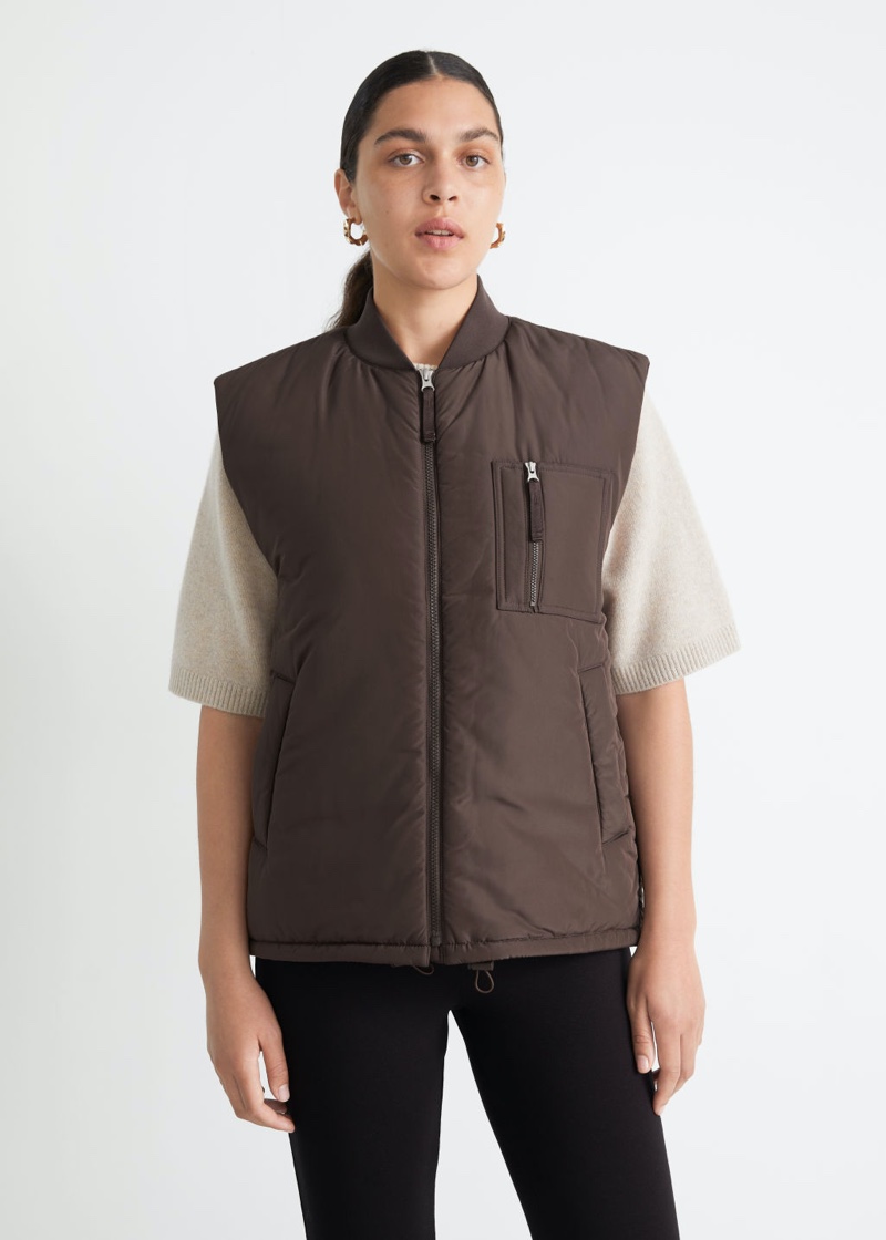 & Other Stories Padded Zip Vest $119
