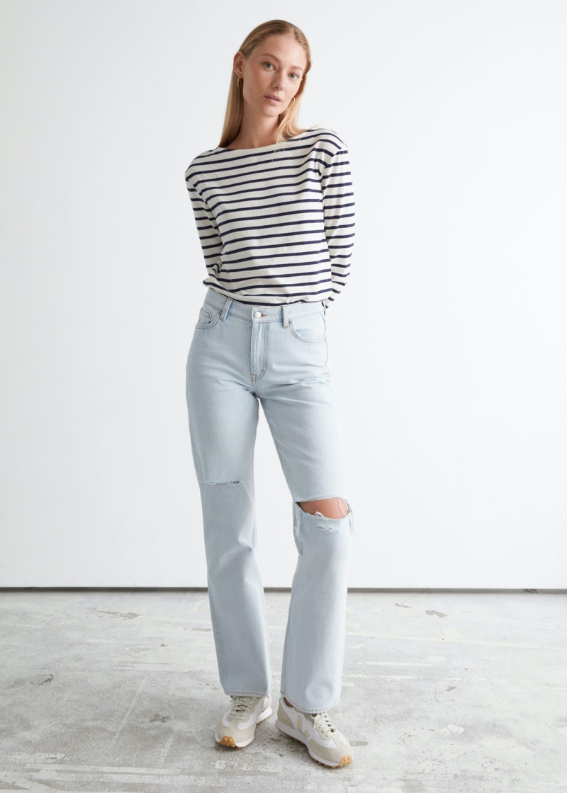 & Other Stories Precious Cut Jeans in Pale Blue $99