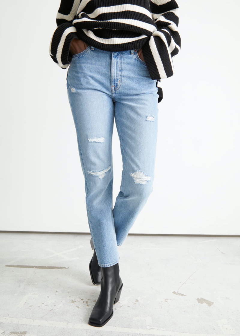 & Other Stories XOXO Cut Jeans in Light Blue $99