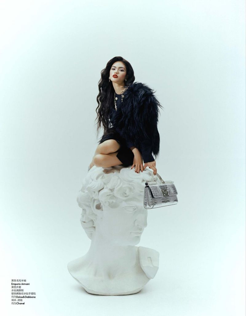 Qun Ye Poses in Opulent Styles for ELLE China