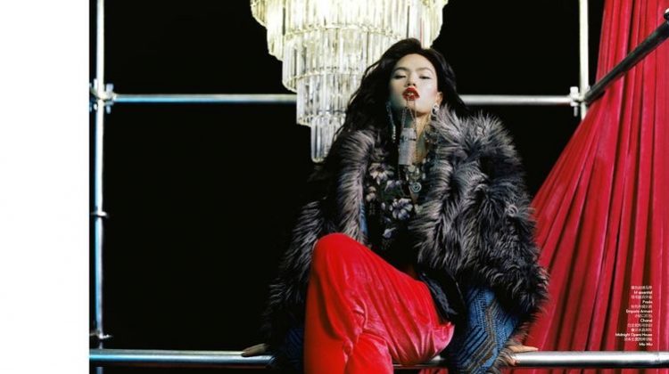 Qun Ye Poses in Opulent Styles for ELLE China