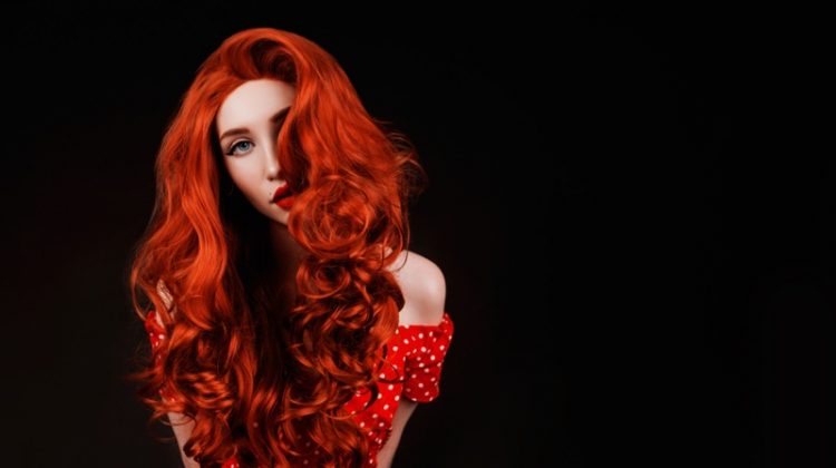 Red Head Model Voluminous Wavy Wig