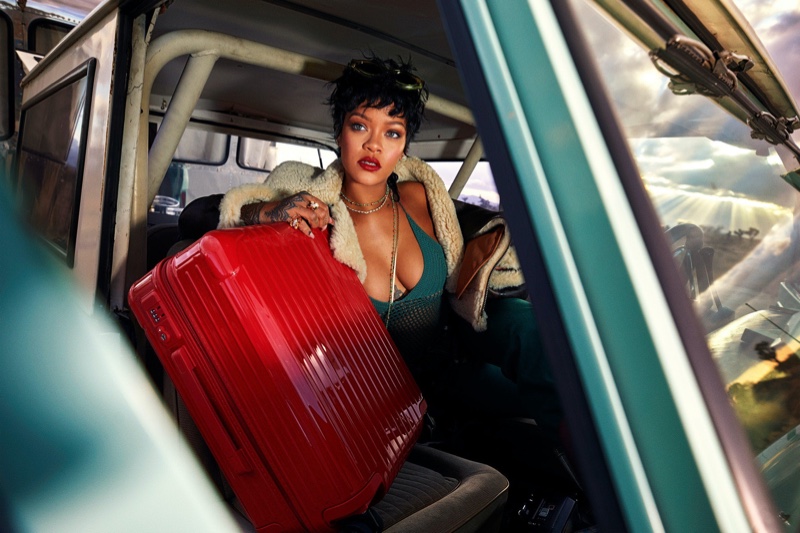 Luxury luggage brand Rimowa taps Rihanna for Never Still 2021 campaign.