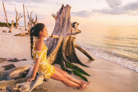 Spend A Memorable 3-Day Getaway To Key West With This Travel Guide Woman Key West Beach Yellow Dress
