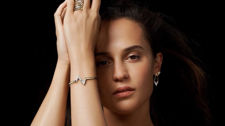 Alicia Vikander stars in Louis Vuitton LV Volt 2021 jewelry campaign.