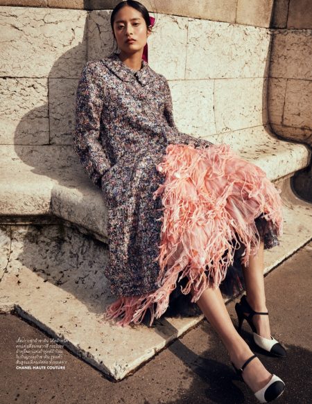 Bella Kim Charms in Chanel Haute Couture for ELLE Thailand