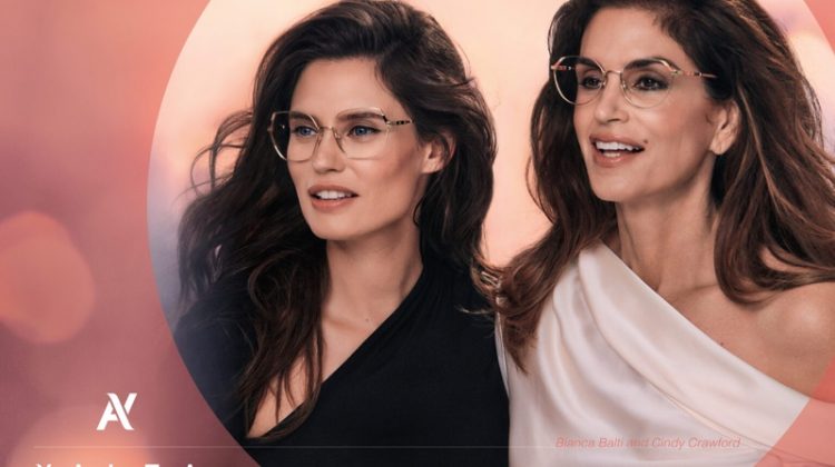 Bianca Balti and Cindy Crawford star in Yalea Eyewear fall-winter 2021 campaign.