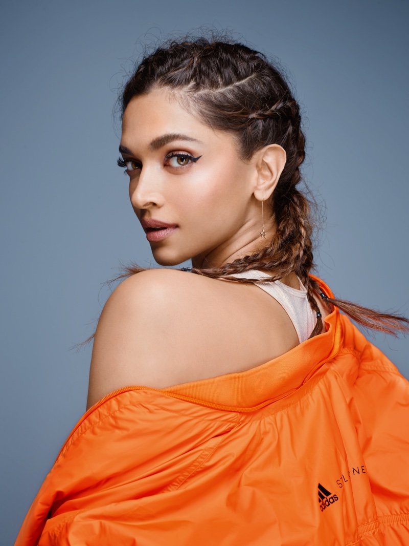 Wearing a braided hairstyle, Deepika Padukone shines as an adidas ambassador. Photo: adidas