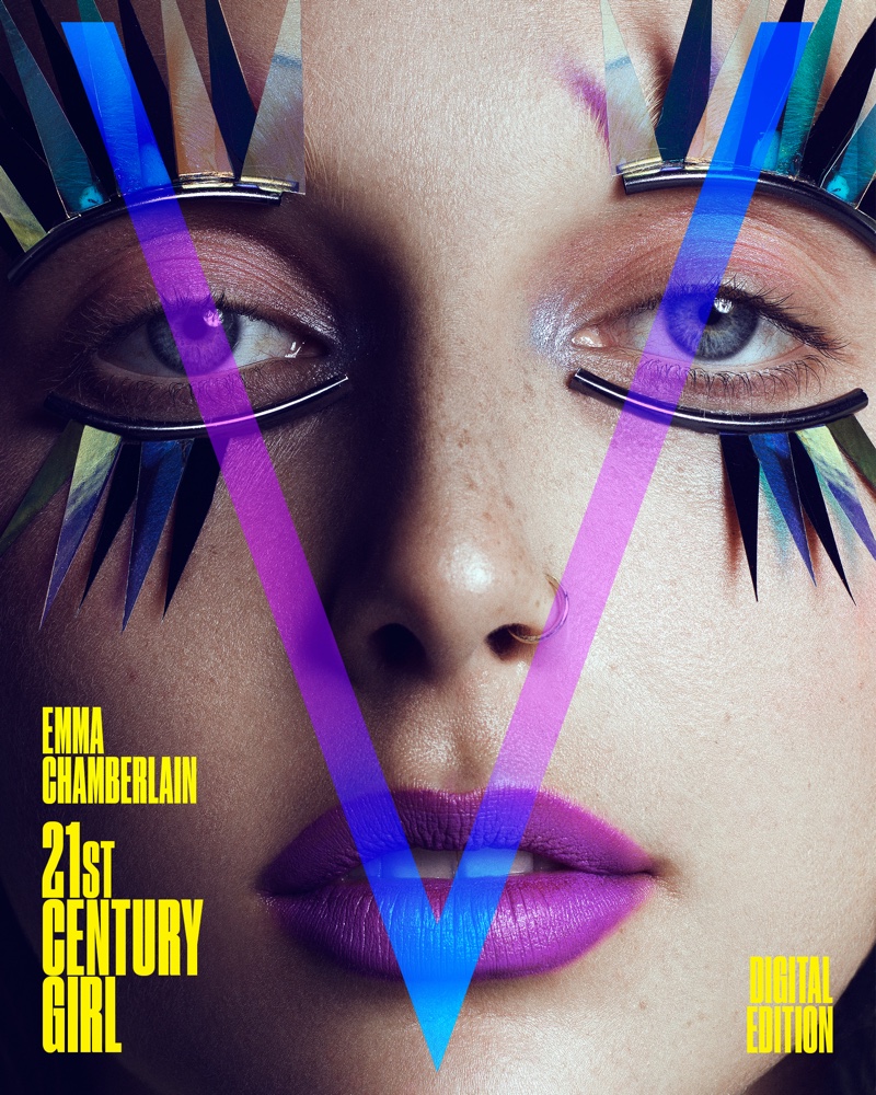 Social media star Emma Chamberlain on V Magazine Digital Cover. Photo: Domen & Van de Velde / Courtesy of V Magazine