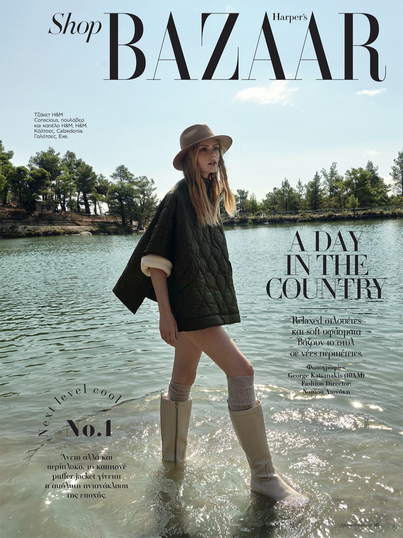 Feya Voishcheva Models Autumn Trends for Harper's Bazaar Greece