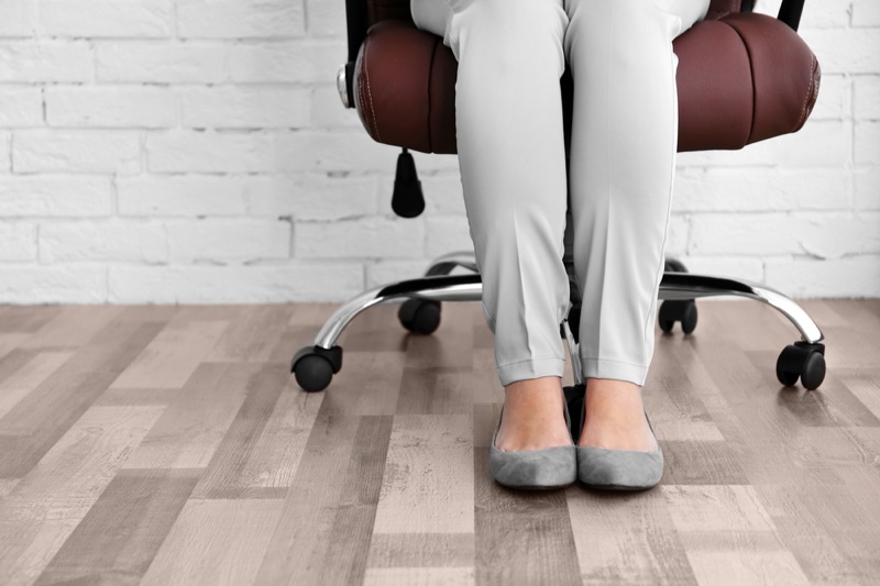 Grey Flats Woman Sitting