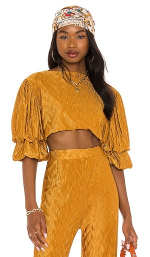 House of Harlow 1960 x REVOLVE Sevigny Top in Mustard. - size S (also in L, M, XL, XS, XXS)
