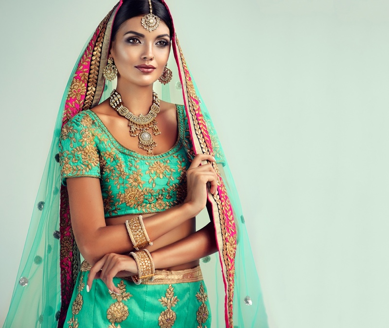 Indian Model Lehenga Style Traditional