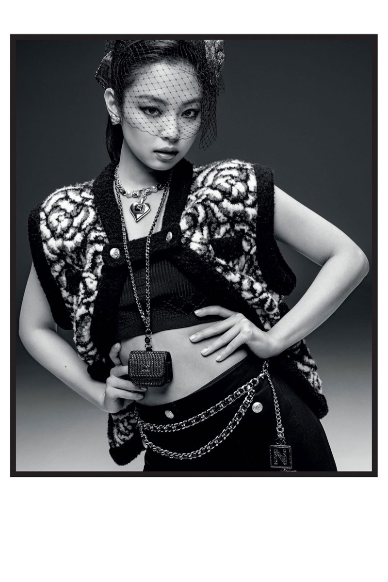 Chanel ambassador Jennie poses for Coco Neige 2021 campaign.