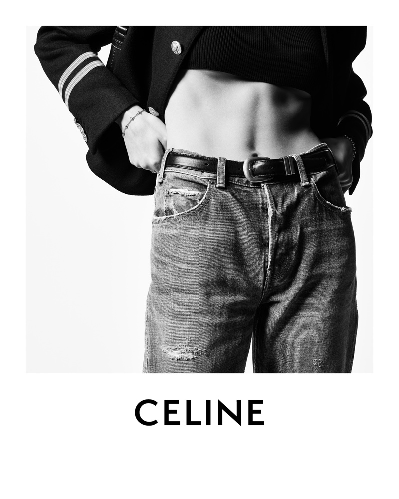 Celine Margaret Jeans featured in the brand's winter 2021 campaign.