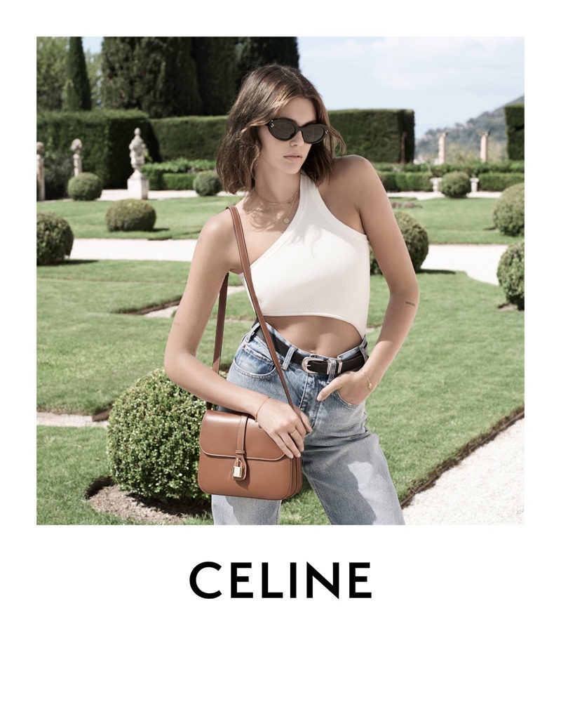 Kaia Gerber stars in Celine winter 2021 campaign.