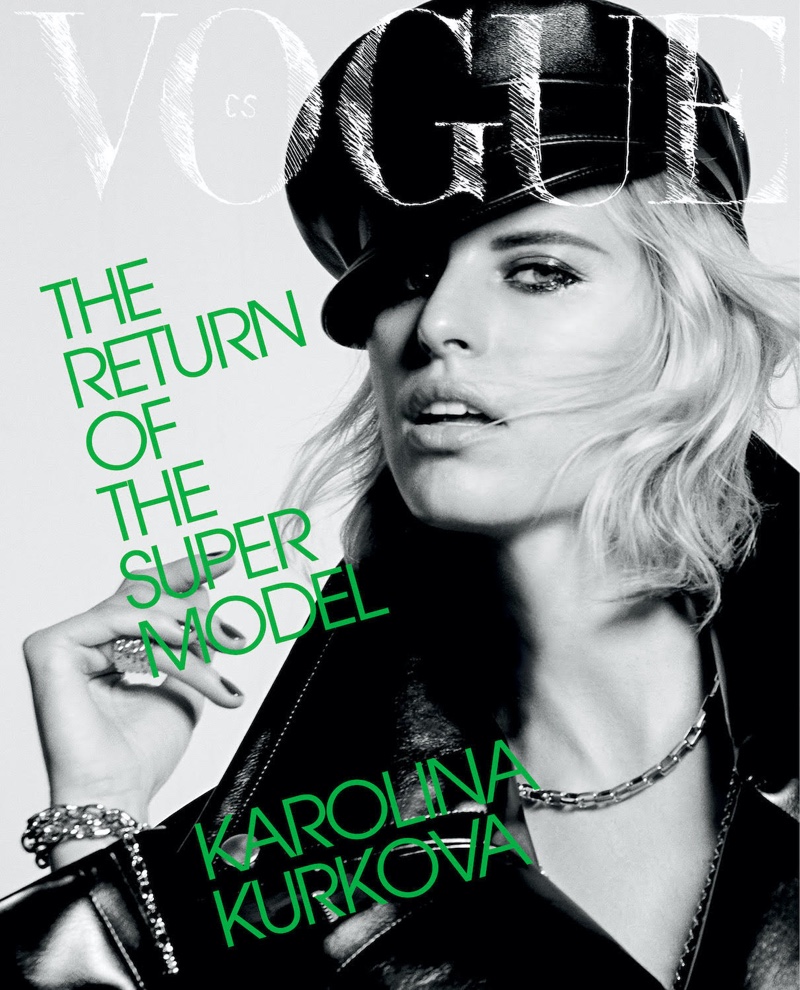 Karolina Kurkova on Vogue Czechoslovakia October 2021 Cover.