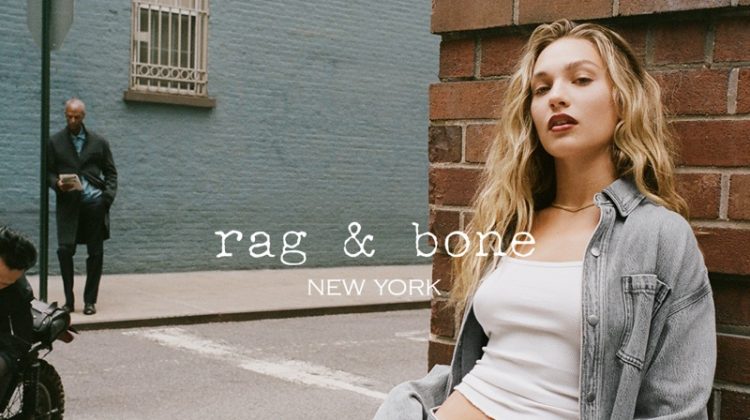 Rocking denim, Maddie Ziegler poses for rag & bone fall 2021 campaign.