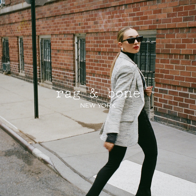 Posing in New York City, Maddie Ziegler appears in rag & bone fall 2021 campaign.