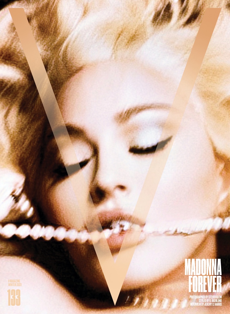Madonna channels Marilyn Monroe on V Magazine #133 Cover. Image: Courtesy of V Magazine / Steven Klein