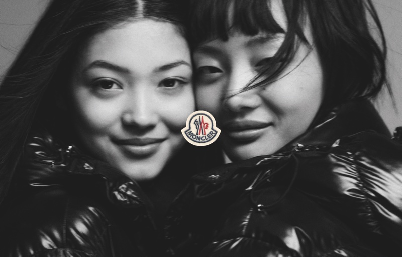 Mika Schneider and Mao Xiaoxing star in Moncler We Love Winter fall-winter 2021 campaign.