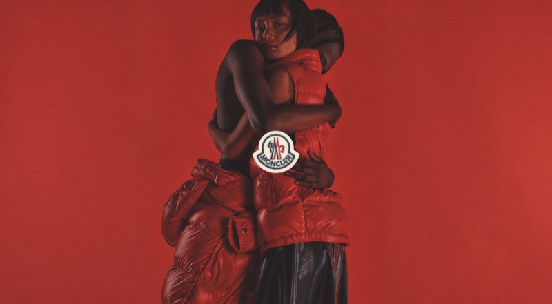 Mamadou Bathily and Mao Xiaoxing appear in Moncler We Love Winter fall-winter 2021 campaign.