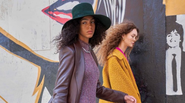 Nour & Maia Wear Fall City Styles for Grazia Italy