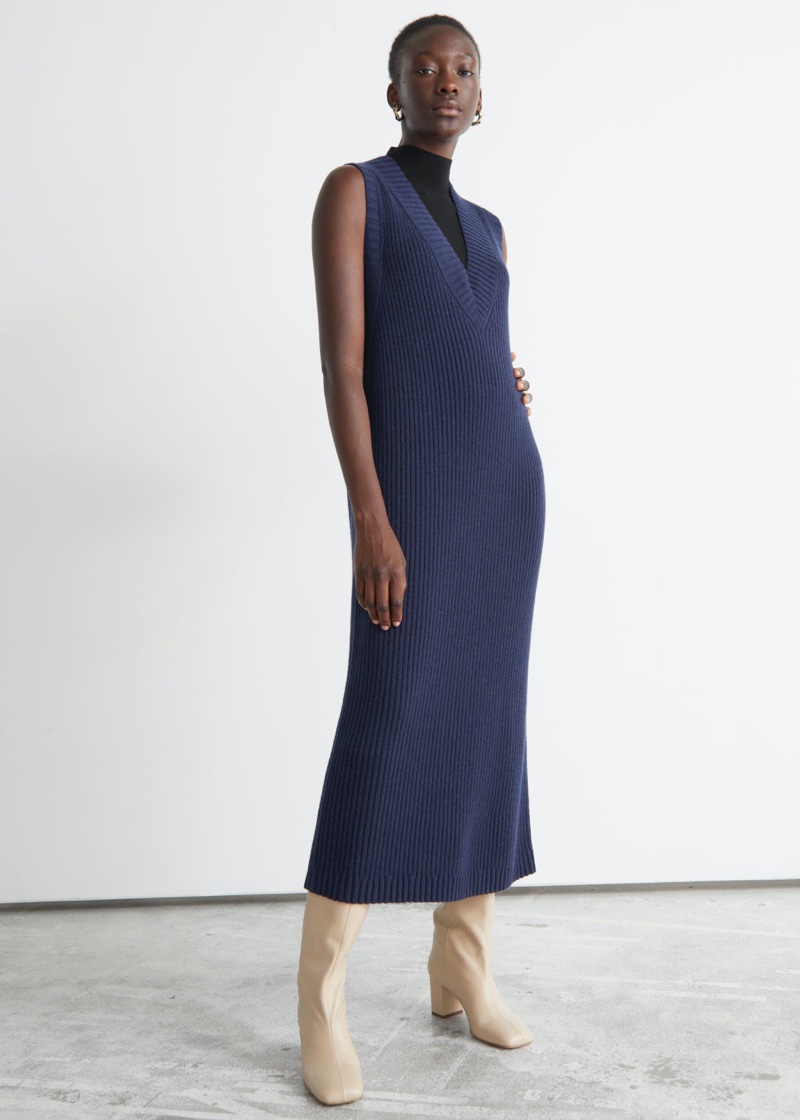 & Other Stories Sleeveless Midi Knit Dress $119