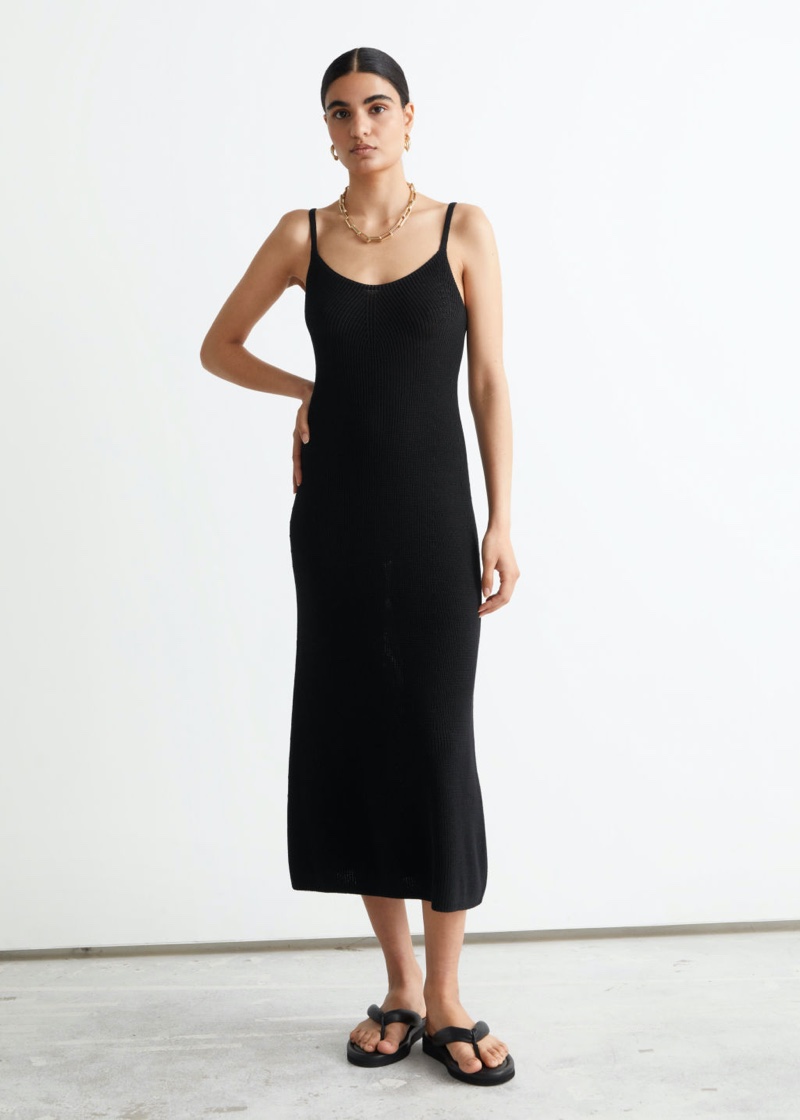 & Other Stories Strappy Midi Knit Dress $89