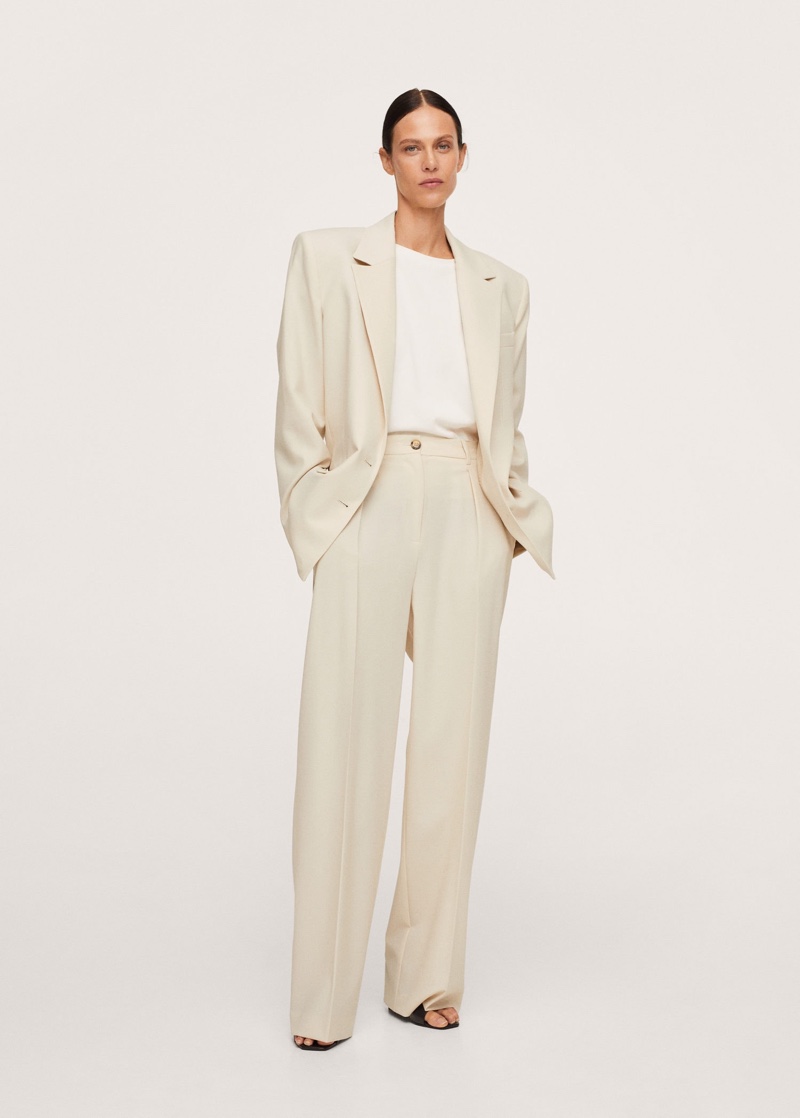 Pernille x Mango Pleat Detail Wool Pants $129.99