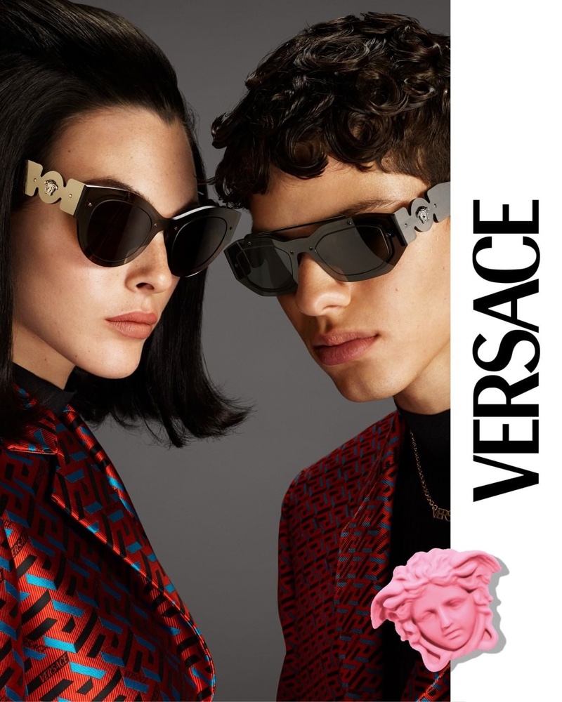 Bella Hadid in Versace Virtus Handbag Campaign