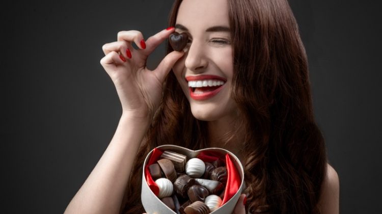 Woman Chocolate Box Heart Shape Gift