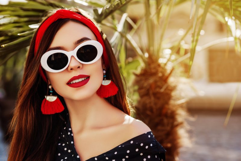 Woman Wearing Headband and Accessories