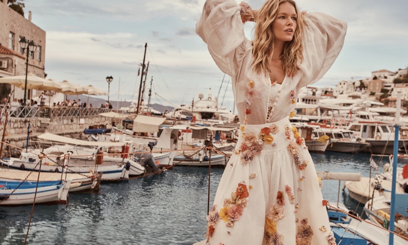 Anna Ewers stars in Zimmermann resort 2022 campaign.