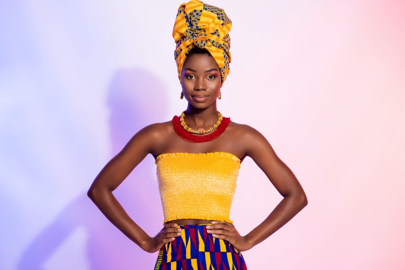 African Inspired Prints Outfit Fashion Headwrap