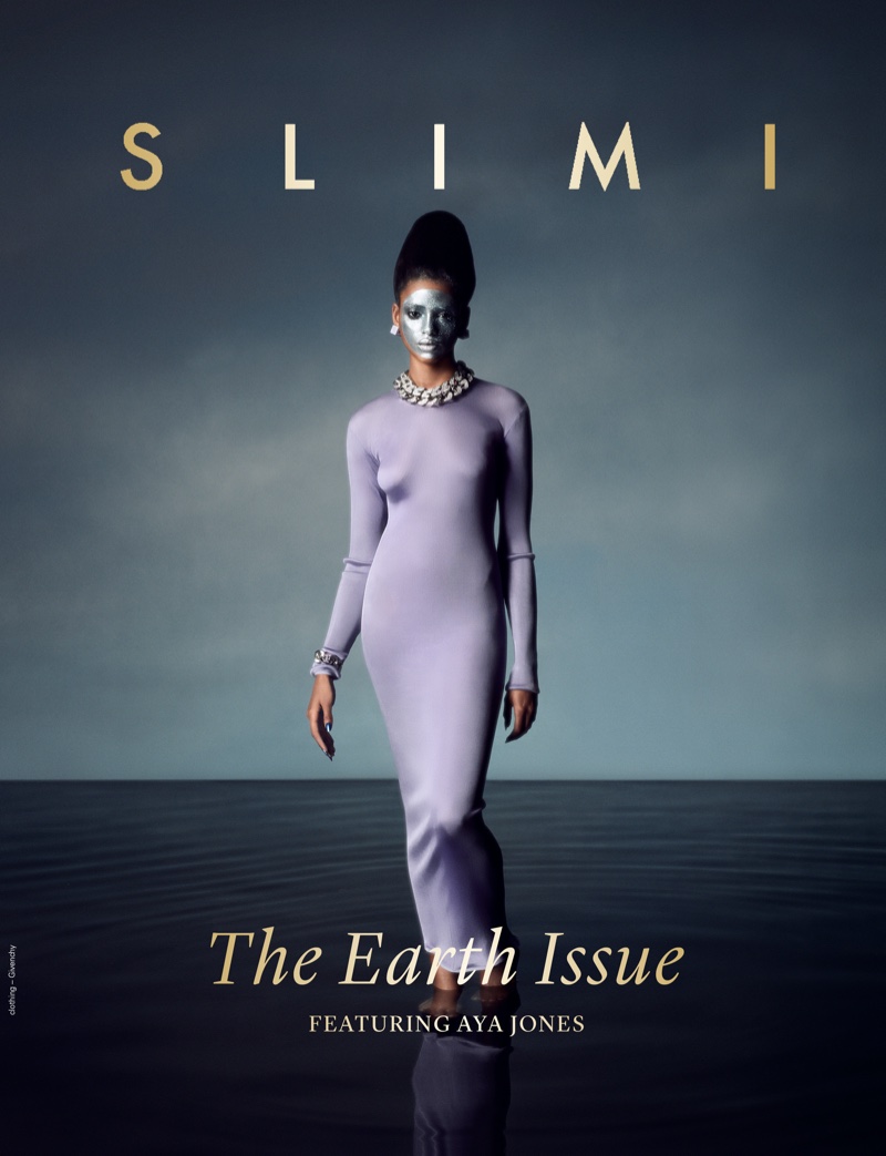 Aya Jones on Slimi Magazine Fall-Winter 2021 Cover. Photo: Jason Kim