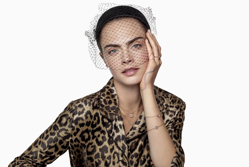 Cara Delevingne stars in Dior Rose des Vents 2021 jewelry campaign.