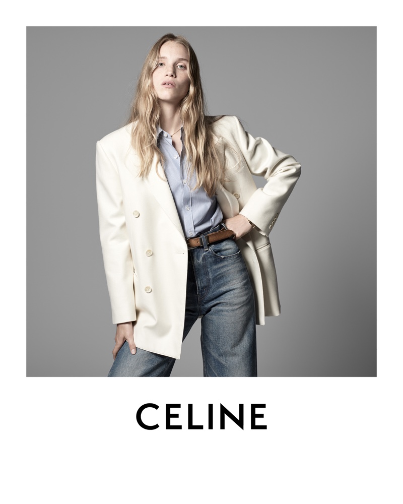 Striking a pose, Rebecca Leigh Longendyke fronts Celine Grands Classiques Session 4 campaign.