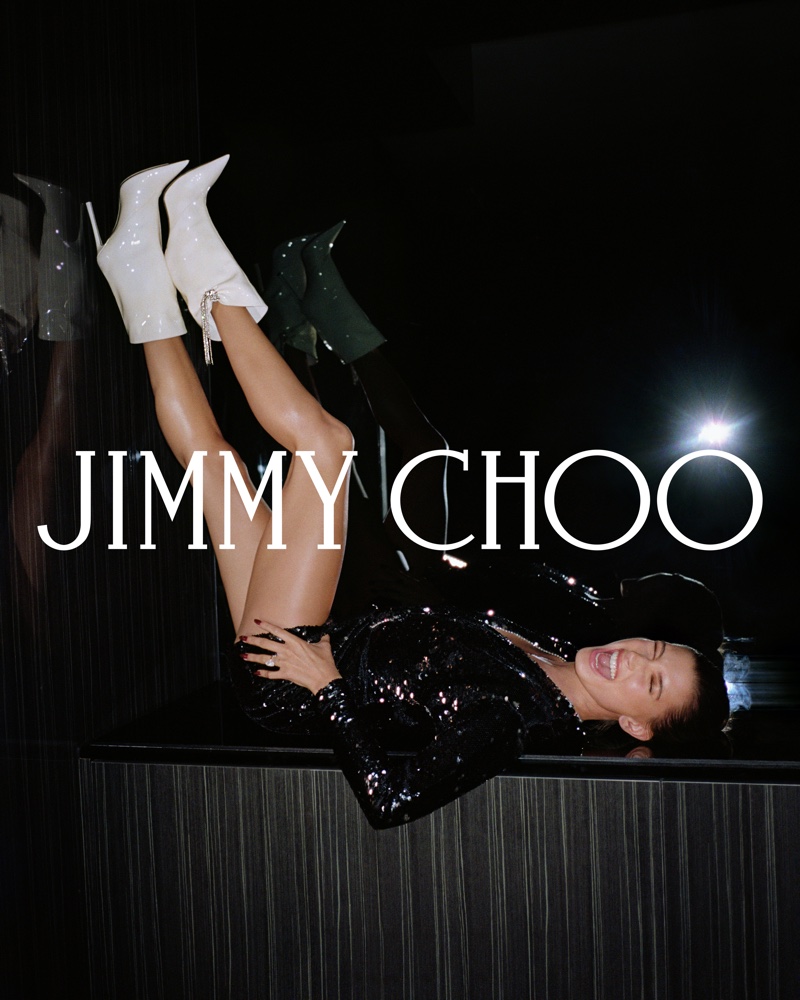 Jimmy Choo features Oriel boots in winter 2021 campaign.