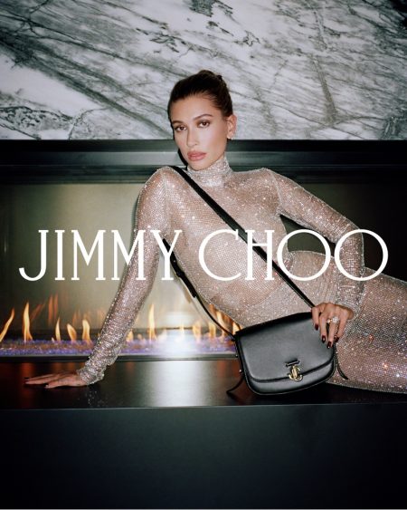 Hailey Bieber Shines in Jimmy Choo Winter 2021 Campaign Jimmy Choo features Varenne satchel in winter 2021 campaign.