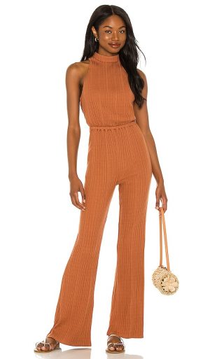 House of Harlow 1960 x Sofia Richie Caro Jumpsuit in Rust. - size M (also in L, S, XL)