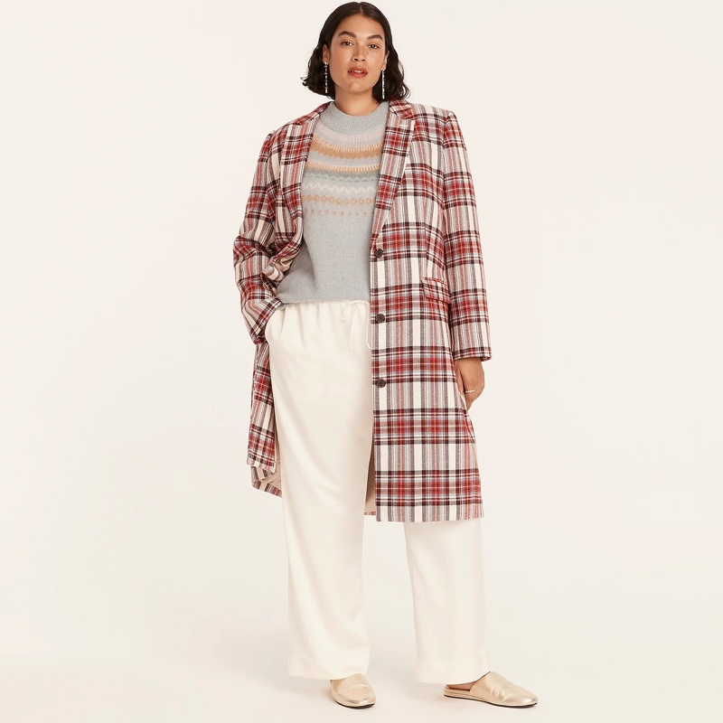 J. Crew Alfie Topcoat in Vintage Plaid with Italian Wool $450