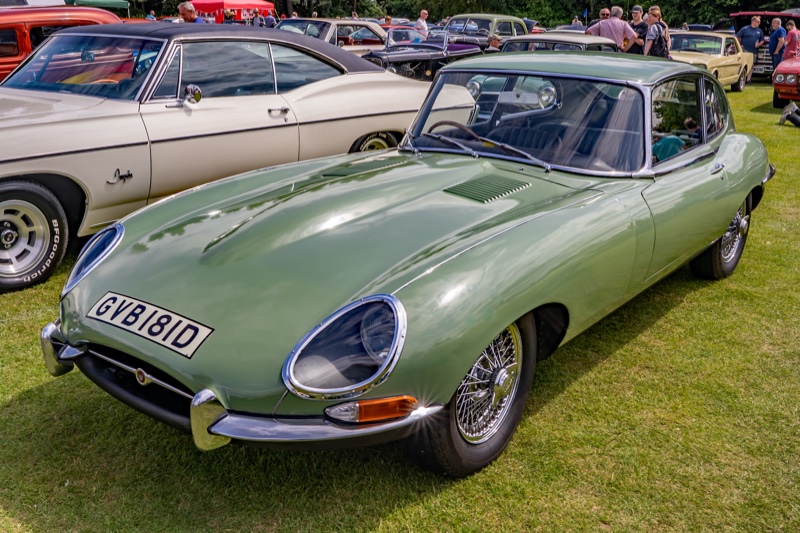 Jaguar E type Vintage Green Car