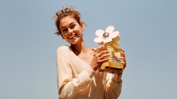 Kaia Gerber stars in Marc Jacobs Daisy Eau So Intense fragrance campaign. Photo: Alasdair McLellan